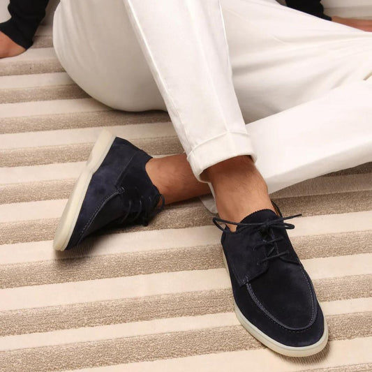 Men's Premium Leather Loafers with Laces for Elegance