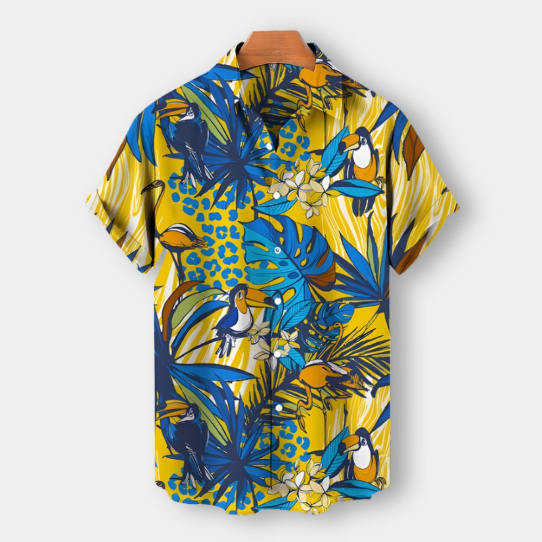 Africa Men’s Short Sleeve Polo for Casual Summer Wear