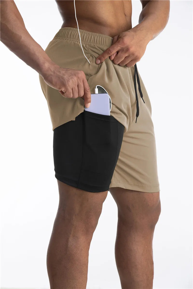 Men’s Running Shorts with Liner and Phone Pocket