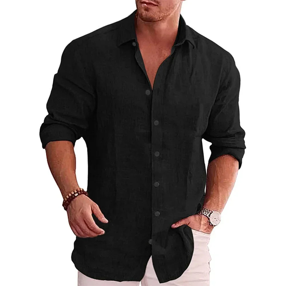 Men's Elegant Lightweight Linen Shirt for All Occasions