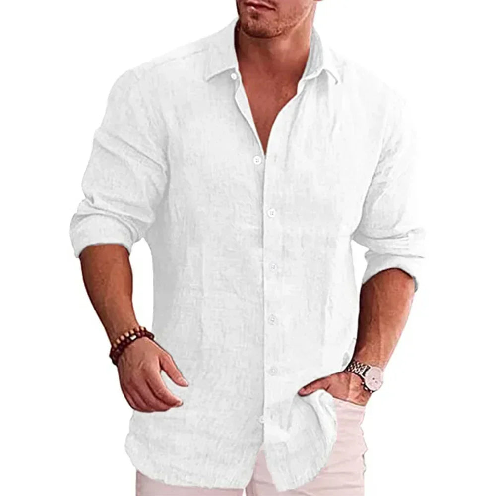 Men's Elegant Lightweight Linen Shirt for All Occasions