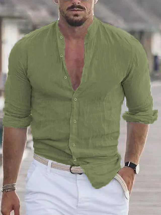 Men's Stylish Linen Shirt - Comfortable and Breathable Fashion