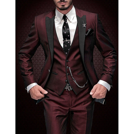 Men's Three-Piece Linen Suit Set for Warm Weather